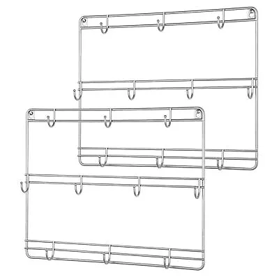 2PCS Wall Mounted Coffee Mug Rack - Kitchen Rack W/10 Hooks -Storage For 10 Cups • $17.98