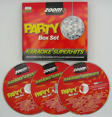 Zoom Karaoke CD+G - Ultimate Party Superhits - Triple CD+G Karaoke Disc Pack • £12.95