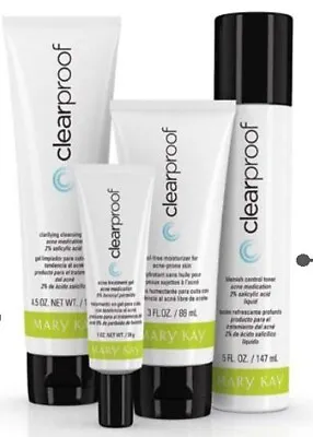 Mary Kay ClearProof Acne System 4 Four Piece Set NIB Exp 01/2025 FULL SIZE NEW!! • $50