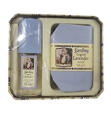 Vintage Yardley English Lavender Cologne Spray 15 Ml & Luxury Bar Soap Gift Set • $14.95