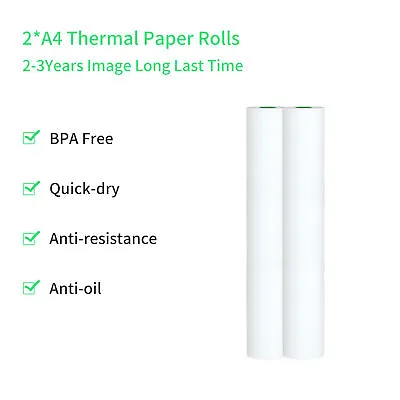 2 Rolls Thermal Paper Compatible With PeriPage A40 Thermal Printer N5A0 • £5.95