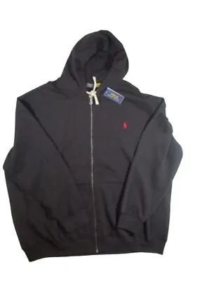 Ralph Lauren Polo Big&tall Black Navy Full Zip Classic Fleece Hoodie Sweatshirt • $68.90