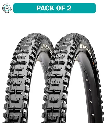 Pack Of 2 Maxxis Minion DHR II 20x2.3 Clincher Wire TPI 65 Blk/Black Reflective • $72.47