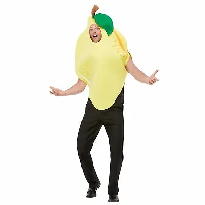 Adult Mens Womens Yellow Lemon Fruit Emoji Vegetable Food Fancy Dress Costume • £25.59