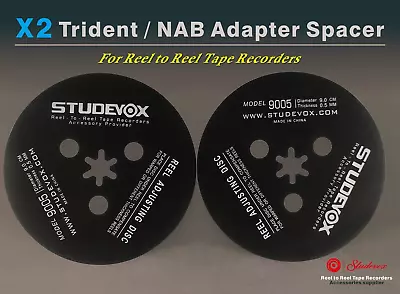 🏅2X Trident / Nab HUB Adapter 0.5mm Spacer For Reel To Reel Tape Recorders • $11