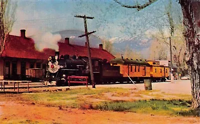 Virginia City Nevada To Gold Hill Train Railroad Depot Station Vtg Postcard C20 • $6.65