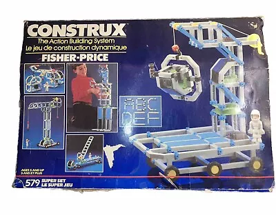 Vintage 1983 Construx Fisher Price 579 Super Set Nearly Complete In Original Box • $34.95