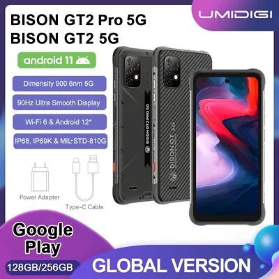 Global Version UMIDIGI BISON GT2/GT2 PRO 5G Waterproof Phone 64MP 90Hz 8GB+256GB • $604.40