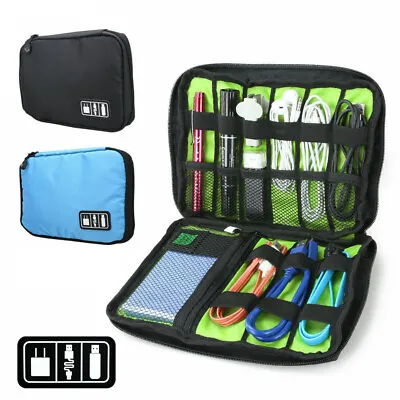 $6.99 • Buy Travel Digital Electronic Accessories Case Cable USB Drive Insert Organizer Bag