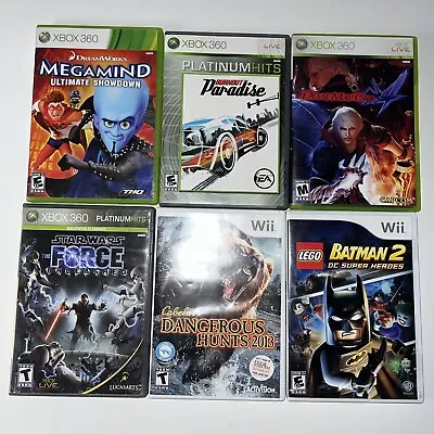 Xbox 360  4 Games And Wii 2 Gams Lot Bundle: Megamind Burnout Star Wars Etc • $17.99