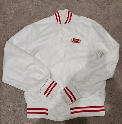 Vintage Miller High Life White Nylon Jacket -large - Please Read Description  • $25