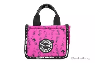 Marc Jacobs X Peanuts Mini Fuchsia Fedora Puffy Nylon Tote Convertible Handbag • $209