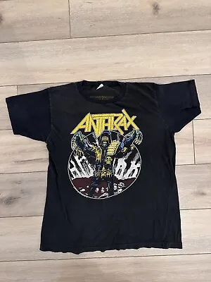 Anthrax Vintage Original Judge Death 1987 T-shirt Large Judge Dredd • $145