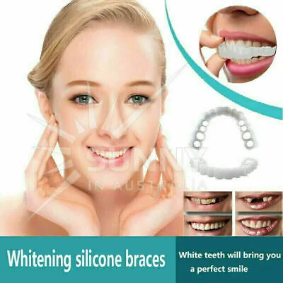 Snap On Bottom#Upper Lower False Teeth Dental Veneers Dentures Fake Tooth Smile • $8.07