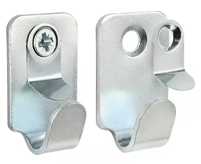 Heavy Duty Steel Safety Picture Frame Mirror Canvas Hooks 15kg + Screws & Plugs • £2.79