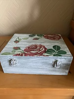Decorative Wooden Box Emma Bridgwater Large Pink Roses Design Gift  Home Decor • £10