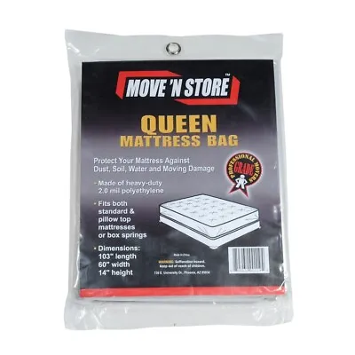 Move 'n Store QUEEN Size Mattress Protective Bag Storage Cover Moving Supplies  • $4.95
