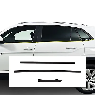 Fits VW Atlas Cross 20-24 Side Window Chrome Delete Decal Blackout Vinyl Trim • $59.99