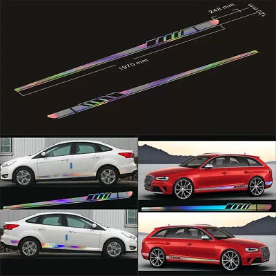 $15.11 • Buy 1Pair Waterproof Vinyl Racing Race Car Long Stripe Decal Self-adhesive Removable