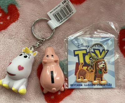 £6.99 • Buy BR) Disney Pixar Bundle Of Figures Toy Story Hamm, Buttercup & Slinky Keyring