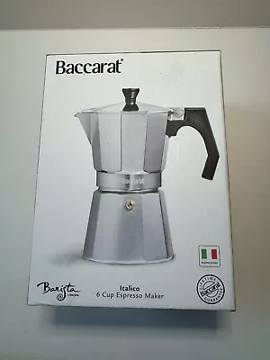 Baccarat Espresso Maker 6-Cup Designed In Italy RRP £40 NEW • £24.50