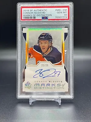 UD SP Authentic CONNOR MCDAVID Marks Of Distinction AUTO /25 PSA 10 LOW POP SSP • $1699.95