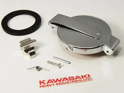 $104.95 • Buy 1969-76 Kawasaki Fuel Petrol Tank Gas Cap & Gasket Kit Seal Lid H1 H2 S2 Kh500