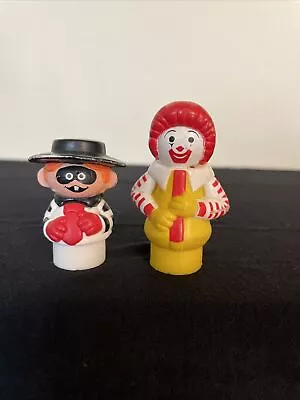 Lot Of 2 Vintage 1989 Little People McDonalds & Hamburglar Figure • $80