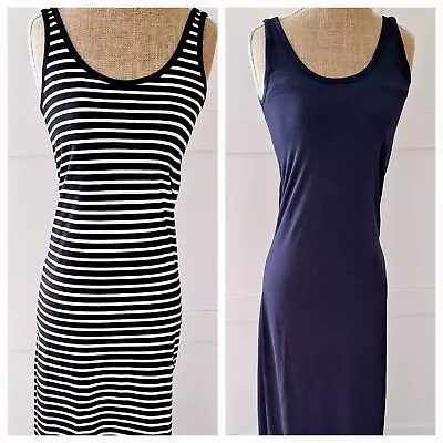 Vero Moda Ladies 2 Pack Vest Dress Navy Black Stripe BNWT S 8/10 BNWT • £23.99