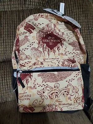 Harry Potter The Marauders Map Backpack All Over Print 16  Kids Multicolor NEW • $19.79