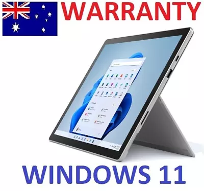 LIKE NEW SILVER PLATINUM MICROSOFT SURFACE Pro 7 - I3/4/128 M1866 Windows 11 W11 • $535