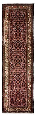 Genuine Hand Knotted Runner Rug HandmadePersian Oriental Runner 307cm X 88cm • £350