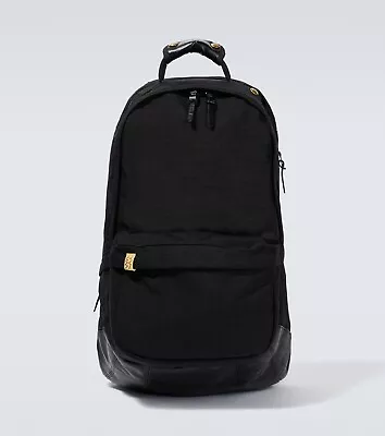 Visvim Ballistic 22L Backpack Black Leather Cordura • $900