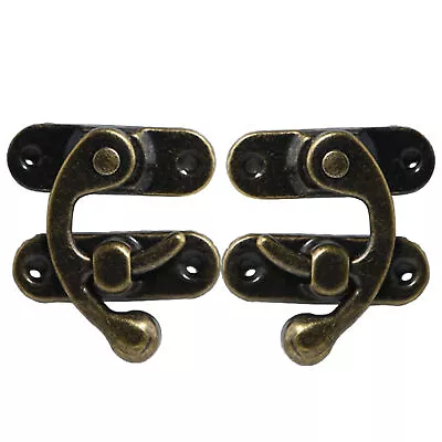 Antique Bronze Latch Hook Hasp For Jewelry Box Retro Lock Clasp • $7.31