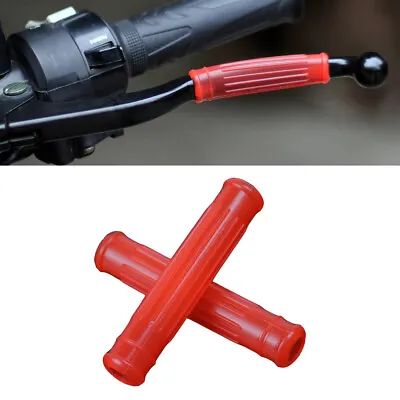 Universal Red Silicon Sleeves Cover Brake Clutch Lever Grips For Vintage MX Bike • $6.40