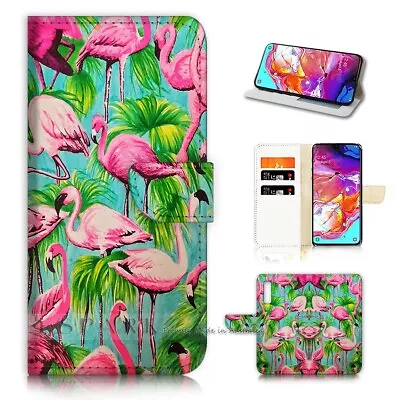 ( For Optus X Power 2 ) Flip Wallet Case Cover AJ21469 Flamingo Bird • $12.99