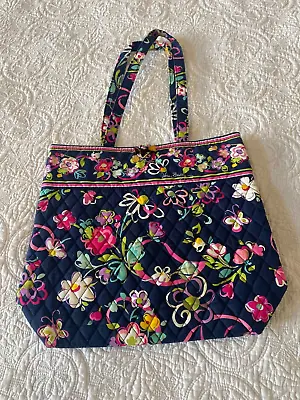 Vera Bradley Ribbon BREAST CANCER AWARENESS Grand Tote 2012 Retired Bag Purse • $15