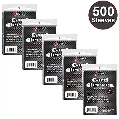 500 BCW Trading Card Penny Sleeves Clear (5 Packs Of 100) Sports Pokemon MTG • $6.99