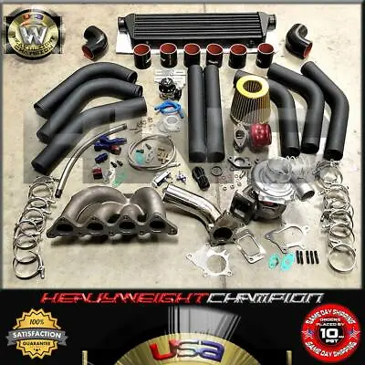 90-99 Eclipse Talon 4G63T Turbo Charger Kit T3/T4 Manifold+Intercooler+Bov • $758.90