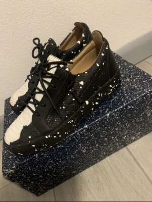 $350 • Buy Giuseppe Zanotti May Reptile Printed Leather Sneakers