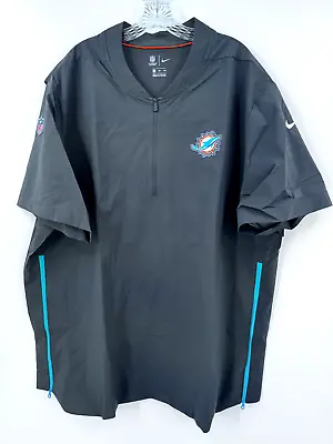 Miami Dolphins Team Issued Nike Grey Windbreaker Size 3xl • $39.99