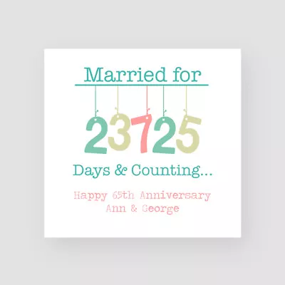 £3.85 • Buy Personalised Handmade 65th Wedding Anniversary Card Blue Sapphire Sixty Fifth