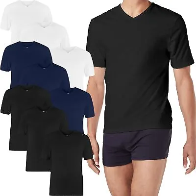 £12.99 • Buy M&S Pack Of 3 Pure Cotton V Neck Plain Vest T Shirt Marks & Spencer Slim Top Gym