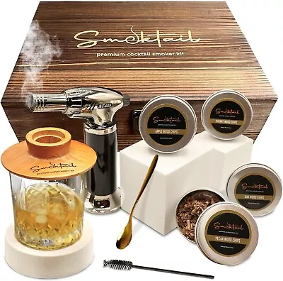 Cocktail Smoker Kit Vintage Box By Smoktail - Bourbon Smoker Kit Smokers Lovers • $70