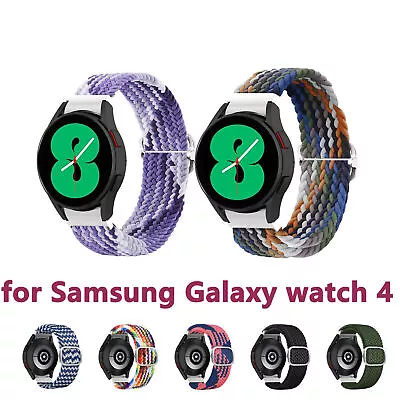 Sport For Samsung Galaxy Watch 4 40mm 44mm Adjustable Nylon Braided  Band Strap • $6.48