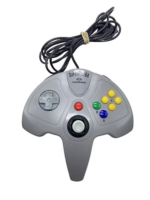 N64 SuperPad 64 Performance Controller Tested & Works Gray Tight Joystick • $10.99