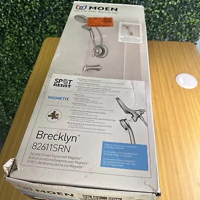 MOEN Brecklyn Single-Handle 6-Spray Tub Shower Faucet Brushed Nickel W/ Valve • $94