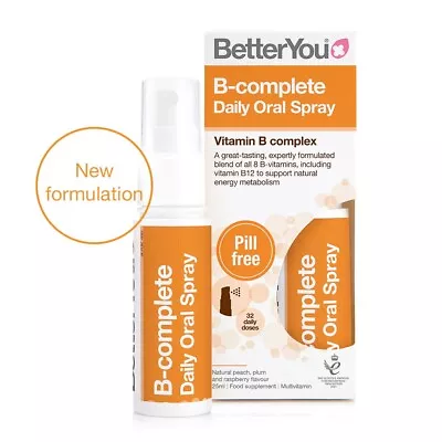 BetterYou B-Complete Daily Oral Spray - B Complex B12 Spray 25ml (Pack Of 3) • £25.99