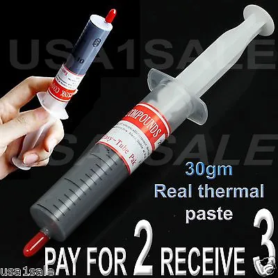 $6.99 • Buy 30g Gray Syringe Led  GPU CPU XBOX360 Heaksink Compounds Thermal Paste 240 Uses!