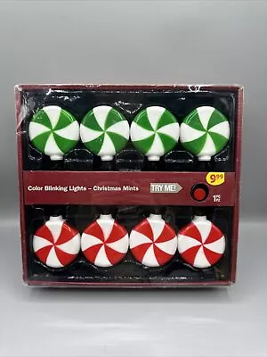 Gemmy Set Of 8 Christmas Color Blinking Lights Plays Music WORKS See Video • $16.95